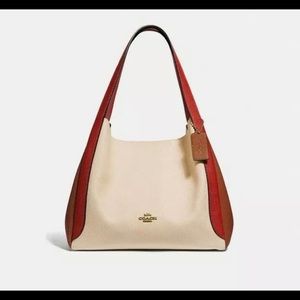 NEVER USED -  COACH 76088 Hadley hobo in Ivory Red Sand Multi Color-block